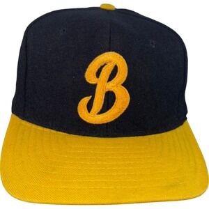 Universal Wool Pro Cap Black Yellow One Size Fits All Large B Emblem Taiwan